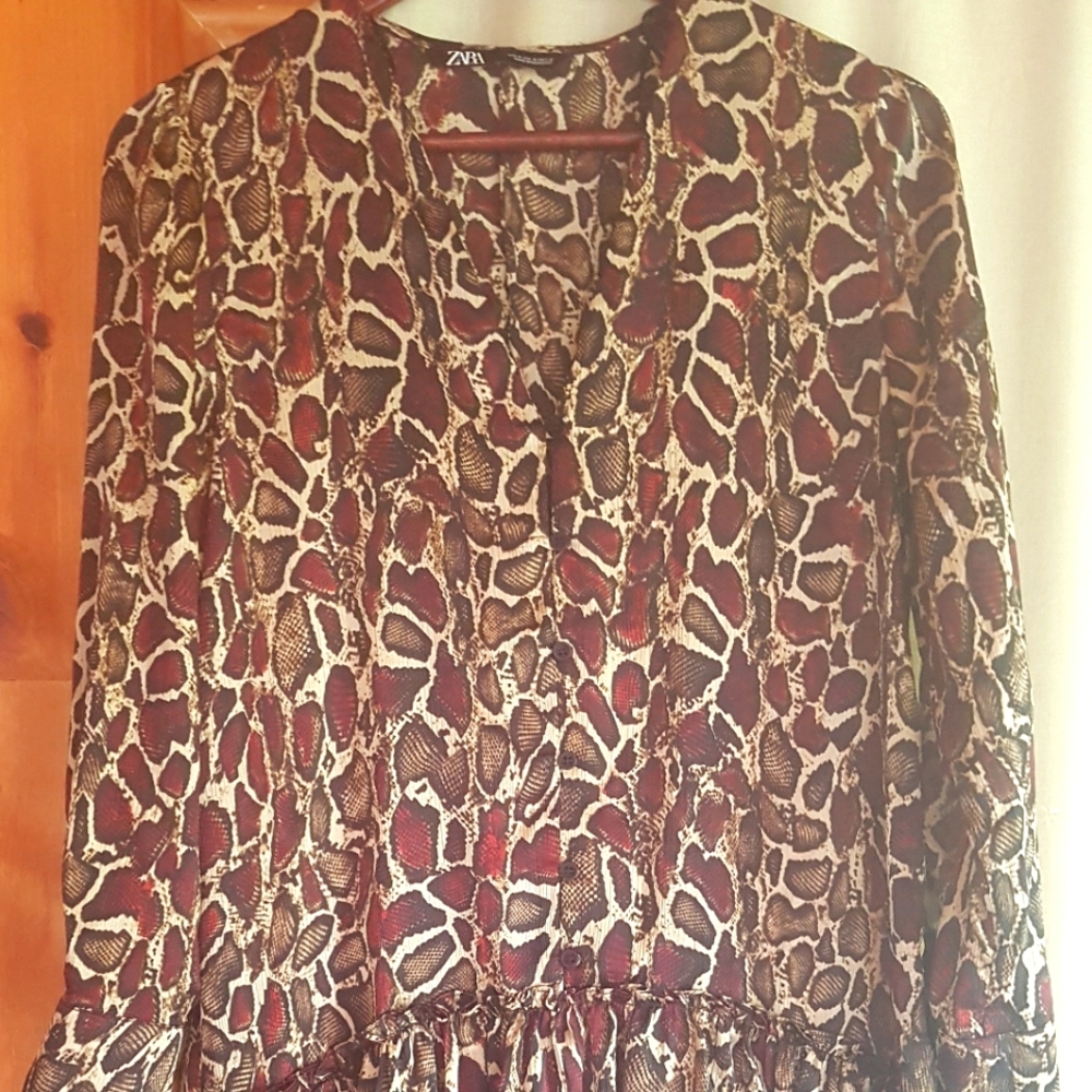 New ZARA Snake Print Dress